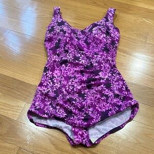 Maxine women’s floral one piece swim suit size 12.